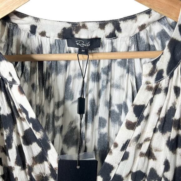 New Women’s Rails Tyra Blurred Cheetah Dress Size M - Picture 5 of 14